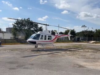 Trasladan a paciente en helicóptero del Hospital General de Cancún a una clínica privada